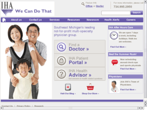 ihacares.com: Welcome - IHACares
IHA is the leading healthcare group in the Ann Arbor, Michigan area.