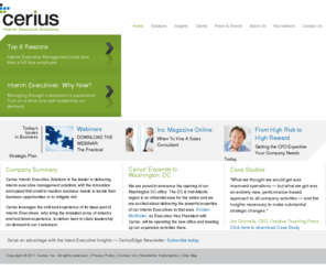 ceriusconsulting.com: Part Time Controller, Interim CIO, Interim COO, Executive Interim Management, Interim Executive, Interim Sales Management, Interim COO, Temporary CFO, Interim Marketing Executive, Interim Management, Part Time CEO, Leadership on Demand
Providing Part Time Controller, Interim CIO, Interim COO, Executive Interim Management, Interim Executive, Interim Sales Management, Interim COO, Temporary CFO, Interim Marketing Executive, Interim Management, Part Time CEO, Leadership on Demand.