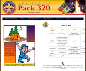 scouts320.org: Cub Scouts Pack 320 :: Windermere, Florida
U.S. Cub scouts of Winderemere, Florida. Serving boys in grades 1 to 5, at Sunset Park Elementary.