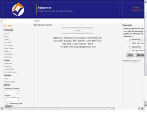 addvancer.com: Addvancer - Soluções em Gestão de Supermercados
Empresa especializada em gestão de supermercados.
Oferece soluções de qualidade em software e serviços para supermercadistas.