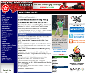 cricket.com.hk: Live Cricket Scores | ICC 2011 World Cup | Cricket news, statistics | ESPN Cricinfo
ESPN cricinfo.com provides the most comprehensive live cricket available as well as unparalleled statistics, quality editorial comment and analysis