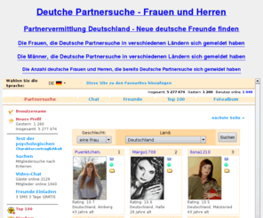 deutsche-partnersuche.com: Deutsche Partnersuche - Partnervermittlung Deutschland - Frauen und Herren - Neue deutsche Freunde finden
Deutsche Partnersuche - Partnervermittlung Deutschland - Frauen und Herren - Neue deutsche Freunde finden