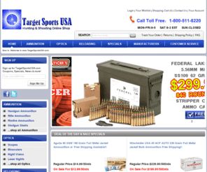 proammo.com: Target Sports USA | Discount Ammunition Online | Ammo For Sale | Reloading Supplies | Shooting Products...
TargetSportsUSA.com has cheap ammo for sale online. Our cheap ammunition selection includes handgun-pistol ammo for sale, cheap rifle ammunition, rimfire ammo & shotgun ammo for sale online cheap & bulk!