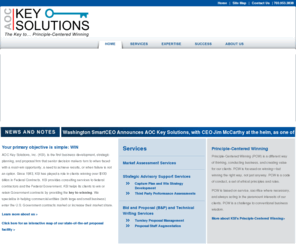 aoc-ksi.com: AOC Key Solutions, Inc., Key to Winning Government Proposals
When you need to WIN: AOC Key Solutions, Inc. (KSI) is the first strategic planning and proposal development firm that senior decision makers turn to when faced with a must-win opportunity, a need to achieve results, or when failure is not an option.