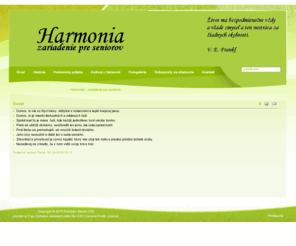 harmoniazps.sk: Úvod
Harmonia - zariadenie pre seniorov