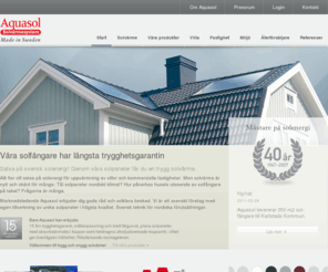 xn--svensksolfngare-qlb.com: Solenergi & solvärme. Solpaneler, solfångare för villa & fastigheter - Aquasol AB
