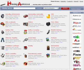 hledej-aukce.cz: Hledej-Aukce.cz - Největší nabídka online aukcí v ČR
Specializovaný vyhledávač online aukcí, hledáme aukce na serverech Aukro, Odklepnuto, iKup.cz, eBum, Aukce Mimiweb, Aukceprotebe.cz, BabyAukce, A.cz, Přiklepni.cz, Auktiva.cz, eLIMAL, Pinon.cz, KouzelnýNákup, VIP aukce, Cheapy.cz, Mujklik.cz