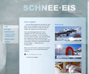 schneepalast.ch: schneepalast.ch: Home
Schneepalast.ch baut Ihnen Ihr Schneepalast für Events und Anlässe!