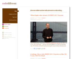 alle-kreditkarten.info: codedifferent - mobile | mac | business | development blog
iPhone applications, Ruby on Rails development, mobile and web usability, Mac news ... as well as thinking and looking outside the box ;-)