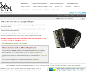 steveclinkscalemusic.co.uk: UK Wholesale, Trade-only Suppliers of Musical Instruments & Accessories | Steve Clinkscale Music Wholesale Music Supliers
Wholesale suppliers of musical instruments and accessories to UK retailers. Steve Clinkscale Music are sole distributors for the range of "Stephanelli" and "Crucianelli" accordions, superb instruments manufactured to the highest specifications.