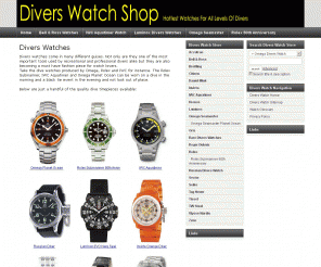 diverswatchshop.com: Divers Watch – Discount Diver Watches from Luminox, Casio, Oris and More!
Large range of the best Divers watch brands at discount prices. Diver watches such as Luminox Navy Seal watch, 3051, Oris Titan, Omega Seamaster, IWC Aquatimer, Invicta dive and over scuba diving watches at discount sale prices now.