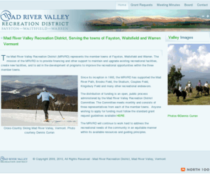 madriverrec.org: Mad River Valley Recreation District, Serving the towns of Fayston, Waitsfield and Warren Vermont
Mad River Valley Recreation District. Recreation Program Grants and Financing for the towns of Fayston, Waitsfield and Warren, Vermont