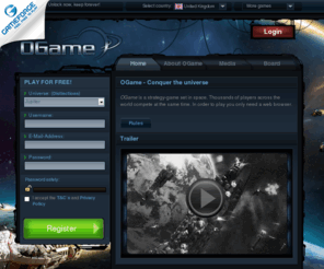 ogame.info: OGame Homepage
OGame - The legendary game in the space! Discover the universe together with thousands of players.