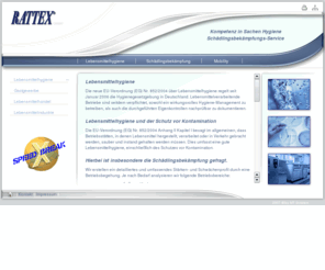 rattex.de: Rattex Business - Kompetenz in Sachen Lebensmittelhygiene und Schädlingsbekämpfung
Schädlingsbekämpfungs-Service Rattex GmbH sowie Lebensmittelhygiene für Lebensmittelverarbeitende Betriebe-Hygiene Management und Hygieneschulung