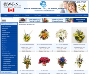 hwmckennaflorist.com: HwMcKenna Florist, Send Flowers Quebec, Mckenna Flowers - 1027, 3ieme Avenue, Québec, G1L 2X3
HwMcKenna Florist, Send Flowers Quebec, Mckenna Flowers - 1027, 3ieme Avenue, Québec, G1L 2X3 FTD Florist, Same day delivery, Florist online, Best flowers quality at better price, Delivery of flowers worldwide, Third generation opened since 1951, Top 100 FTD member in North America.  Order send to a Local Florist