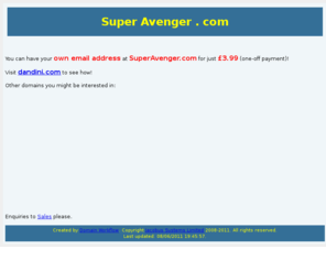 superavenger.com: Buy an Email Address at SuperAvenger.com
Anything related to avenger(s).