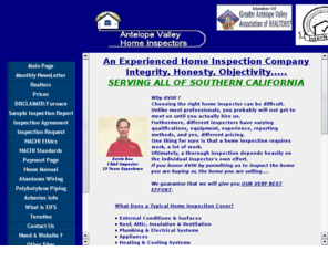 avhomeinspection.com: Antelope Valley Home Inspectors - We are the best investment for your new 
home.....
lancaster inspector,palmdale inspector,acton inspector,quartz hill inspector,victorville inspector,
hesperia inspector,california city inspector,mohave inspector,rosamond inspector,littlerock inspector,elizabeth lake inspector,
lake hughes inspector,santa clarita inspector,agua dulce inspector,leona valley inspector,valyermo inspector,pearblossom inspector,
juniper hills inspector,big pines inspector,adelanto inspector,apple valley inspector,leon inspector,el mirage inspector,
llano inspector,tehachapi inspector,willow springs inspector,actis inspector,ansel inspector,green valley inspector,
paradise springs inspector,cedar springs inspector,three points inspector,wildwood inspector,wrightwood inspector,
palmdale home inspection,lancaster home inspection,palmdale home inspector,lancaster home inspector,Victorville home inspection,
hesperia home inspection,victorville home inspector,hesperia home inspector,acton home inspection,rosamond home inspection,
santa clarita home inspection,quartz hill home inspection,lake hughes home inspection,lake elizabeth home inspection,
leona valley home inspection,agua dulce home inspection,green valley home inspection,llano home inspection,el mirage home inspection,
pinon hills home inspection,mohave home inspection,pearblossom home inspection,littlerock home inspection,valyermo home inspection,
apple valley home inspection,adelanto home inspection,southenrn california home inspection,acton home inspector,
rosamond home inspector,santa clarita home inspector,quartz hill home inspector,lake hughes home inspector,
lake elizabeth home inspector,leona valley home inspector,agua dulce home inspector,green valley home inspector,
llano home inspector,el mirage home inspector,pinon hills home inspector,california city home inspector,mohave home inspector,
pearblossom home inspector,littlerock home inspector,valyermo home inspector,apple valley home inspector,adelanto home inspector,
southenrn california home inspector,california city home inspection,elizabeth lake home inspection,elizabeth lake home inspector,
juniper hills home inspection,juniper hills home inspector,tehachapi home inspection,tehachapi home inspector,
wrightwood home inspector,wrightwood home inspection,mount baldy home inspection,mount baldy home inspector,
kern county home inspection,kern county home inspector,home inspection palmdale,home inspector palmdale,home inspector lancaster,
home inspection lancaster,home inspection antelope valley,home inspector antelope valley,home inspector rosamond,
home inspection rosamond,home inspection california city,home inspector california city,home inspector victorville,
home inspection victorville,home inspection hesperia,home inspector hesperia,home inspector kern county,home inspection kern county,
home inspection tehachapi,home inspector tehachapi,home inspector wrightwood,home inspection wrightwood,real estate inspector,
real estate inspection,home inspection,home inspections,home inspectors,home inspection companies,home inspector,house inspections,
property inspectors,building inspection,inspectors,inspector,draw inspection,draw inspector,home inspection services,
property inspection,ashi,american society of home inspectors,american home inspectors,society of home inspectors,home buyers,
national association of home inspectors,nahi,Independent Home Inspectors of North American,ihina,independent house inspectors,
condo inspection,inspect condo,inspect,nspect condominium,condominium inspection,Society of Professional Real Estate Inspectors,
home inspectors referral network,real estate inspectors,amerispec,residential home inspector,find a home inspector,ashi certified