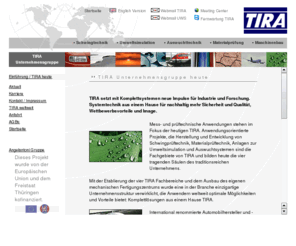 balancing-machine.com: TIRA Unternehmensgruppe: Schwingprüfsysteme, Umweltprüfsysteme, Materialprüfmaschinen, Auswuchttechnik, Maschinenbau
TIRA Gmbh: Schwingprüfsysteme, Umweltprüfsysteme, Materialprüfmaschinen, Auswuchtmaschinen, Schwingprüftechnik, Materialprüftechnik, Auswuchttechnik / Auswuchten