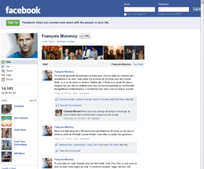 francoismorency.com: Incompatible Browser | Facebook
 Facebook is a social utility that connects people with friends and others who work, study and live around them. People use Facebook to keep up with friends, upload an unlimited number of photos, post links and videos, and learn more about the people they meet.