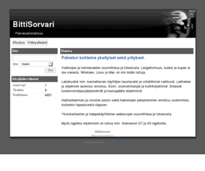 bittisorvari.fi: Etusivu - BittiSorvari
Kaikelainen bittien kanssa touhuaminen. Linux, Mac ja Windows ympäristössä. Myös Step5 ja Step7 ohjelmointi ja ohjelmien suunnittelu onnistuu.