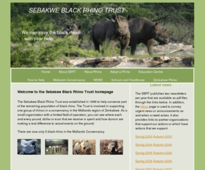 blackrhino.org: Sebakwe Black Rhino Trust Home
The Sebakwe Black Rhino Trust