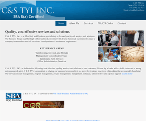 cstyl.com: C & S TYL Corporation is dedicated to delivering cost effective, quality services and solutions to our customers.
Description