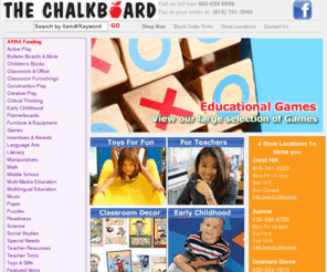 educationalaids.com: The most complete collection of effective Teaching Tools, Educational Materials and Classroom Supplies for children of all ages.
The Chalkboard offers an exciting product mix and the most complete collection of effective Teaching Tools, Educational Materials and Classroom Supplies for children of all ages.