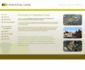 essentialland.com: Essential Land: Home
Essential Land, Property Consultancy, Development Management.