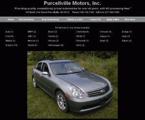 purcellvillemotors.com: Purcellville Motors, Inc. - Purcellville, VA - 888-784-5330 - Used Cars, Used Trucks. Quality Pre-Owned Vehicles.
We strive to offer the finest Pre-Owned vehicles available at a fair price. We offer a friendly, no pressure atmosphere, where the customer always comes first!