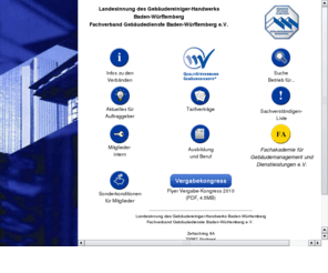 gebaeudereiniger-bw.de: Landesinnung des Gebäudereiniger-Handwerks und Fachverband Gebudedienste Baden-Wrttemberg e.V.
Landesverband des Gebudereiniger-Handwerks Baden-Wrrtemberg