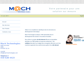 mach-technologies.com: MACH-TECHNOLOGIES Accueil
Mach Technologies vous offre un choix de formules clé en main pour votre commerce en ligne, panier virtuel, boutique électronique, magasin virtuel, ecommerce, ebusiness, commerce virtuel, conception, panier électronique, catalogue électronique.Fini l'utilisation de plusieurs applications pour administrer votre magasin et votre boutique en ligne Gestion de projet (PMP)...