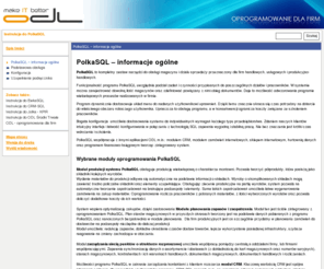 sprzedawaj.pl: PolkaSQL – informacje ogólne
Pomoc dla programu PolkaSQL | Instalacja, konfiguracja i obsługa.