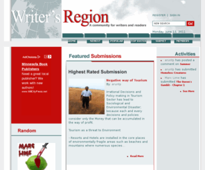 writersregion.com: Submit your stories, poetry, journals and more to Writer's Region
=Submit your stories, poetry, journals and more. | Read Horror Stories | Read Poetry | Read or write anything you can imagine