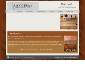 artofloor.com: Art Of Floor
Art Of Floor - Singapore Wooden Flooring Services Company. Specialize in supplying, installing and maintenance of timber flooring.