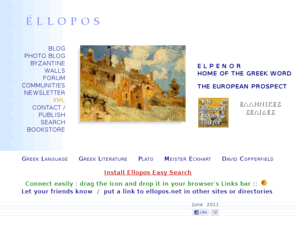 ellopos.net: ELLOPOSnet - Opinion Leader
E-text and image collections, reviews, comments on cultural affairs, original research, bibliographies, annotated links, discussion forums and more...