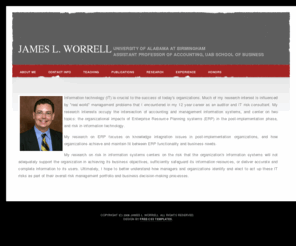 jameslworrell.com: James L. Worrell, CPA
James L Worrell, CPA Professor of Accounting at University of Alabama at Birmingham