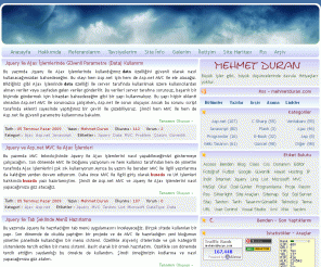 mehmetduran.com: 
	Mehmet Duran - Gazi Üniversitesi Bilgisayar Mühendisliği

Mehmet Duran - Gazi Üniversitesi Bilgisayar Mühendisliği,Kişisel Web Blogu, Kişisel Web Sayfası,Asp.net,C sharp,Jquery,Ajax,Linq,Mysql,Access,Sql Server,Xml