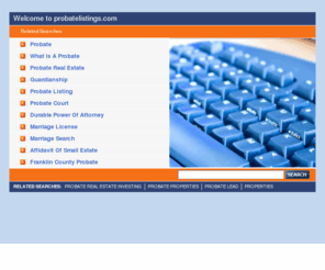 probatedoneright.com: Probate Listings - Probate Information - Probate Properties
Probate Listings - Probate Information - Probate Properties