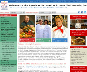 americanpersonalchefassociation.com: American Personal & Private Chef Institute & Association - Professional Personal Chef Support and Training
American Personal & Private Chef Association excels in Personal Chef Training, Certification, Personal Chef Support, Conferences & Personal Chef Association Membership. Find and hire a Personal Chef near you.