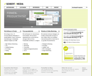 seibert-media.net: //SEIBERT/MEDIA GmbH, Wiesbaden - Beratung, Usability, Design, Frontend, Backend-Programmierung, Hosting, Internet-Sicherheit, Marketing
SEIBERT MEDIA