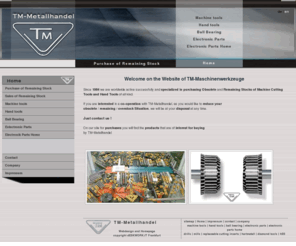 tm-maschinenwerkzeuge.com: TM-Metallhandel | Specialized in purchasing Obsolete and Remaining Stocks of Machine Cutting Tools and Hand Tools
