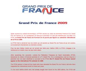 gp-francef1.com: Grand Prix de France - Formule 1 : 28 juin 2009
Site Officiel du Grand Prix de France de Formule 1 2008