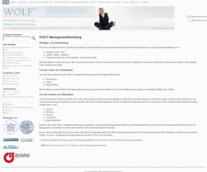 guntherwolf.org: WOLF Managementberatung. Strategie- und Zielberatung. | WOLF Managementberatung
WOLF Managementberatung, Strategie- und Zielberatung ist die führende Unternehmensberatung für Wertschaffung, Performance Management, Strategie, variable Vergütung, Führung, Motivation, Zielvereinbarung. 