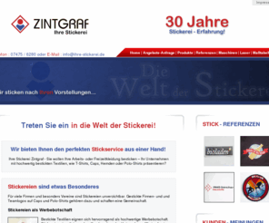 ihre-stickerei.com: Stickerei Zintgraf
Stickerei Zintgraf - Wir besticken Ihre Arbeits- oder Freizeitkleidung. Hochwertig gestickte Logos auf Textilien, wie Caps, Hemden, Polo-Shirts oder Jacken.