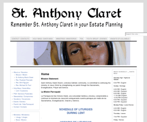 stanthonyclaret.org: Home « Saint Anthony Claret Catholic Church
St. Anthony Claret Parish in Anaheim, Ca. Orange Dioceses.