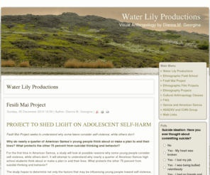 waterlily-productions.org: Water Lily Productions
Water Lily Productions: Ethnographic Films and cultural anthropology by Dianna M. Georgina