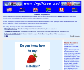 ingilizce.net: ingilizce merkezleri - ingilizce dersleri, online ingilizce
ingilizce merkezleri, okullar, kurslar ingilizce dersleri, ingilizce gramer, ingilizce chat, ingilizce kelimeler, ingilizce eğitim setleri, kitap özetleri