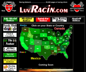luvracin.com: LuvRacin.com YOUR Racing Network with 50,000 pages of Racing Information,Photos, Local results, Race Tracks, and 15,000, race car drivers

