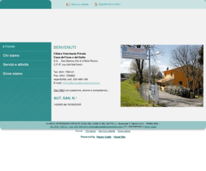 ambulatorioveterinariorimini.com: Clinica Veterinaria Privata Casa del cane e del gatto - Rimini - Visual Site
Clinica Veterinaria Privata - Casa del Cane e del Gatto
S.S… San Marino Km 5 47924 Rimini, C.F./P. Iva 03476870401- Tel. 0541 759121- Fax: 0541 729992
reperibilità: cell. 330 499 198