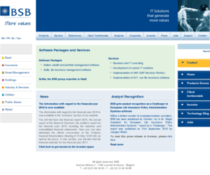 bsb.com: BSB, your IT service and financial software provider - BSB
BSB is an IT service and financial software provider. With BSB, get the functional and  technical know-how to give more value to your business!